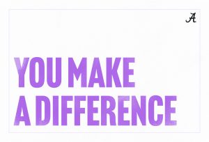 graphic saying you make a difference