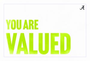 graphic saying you are valued